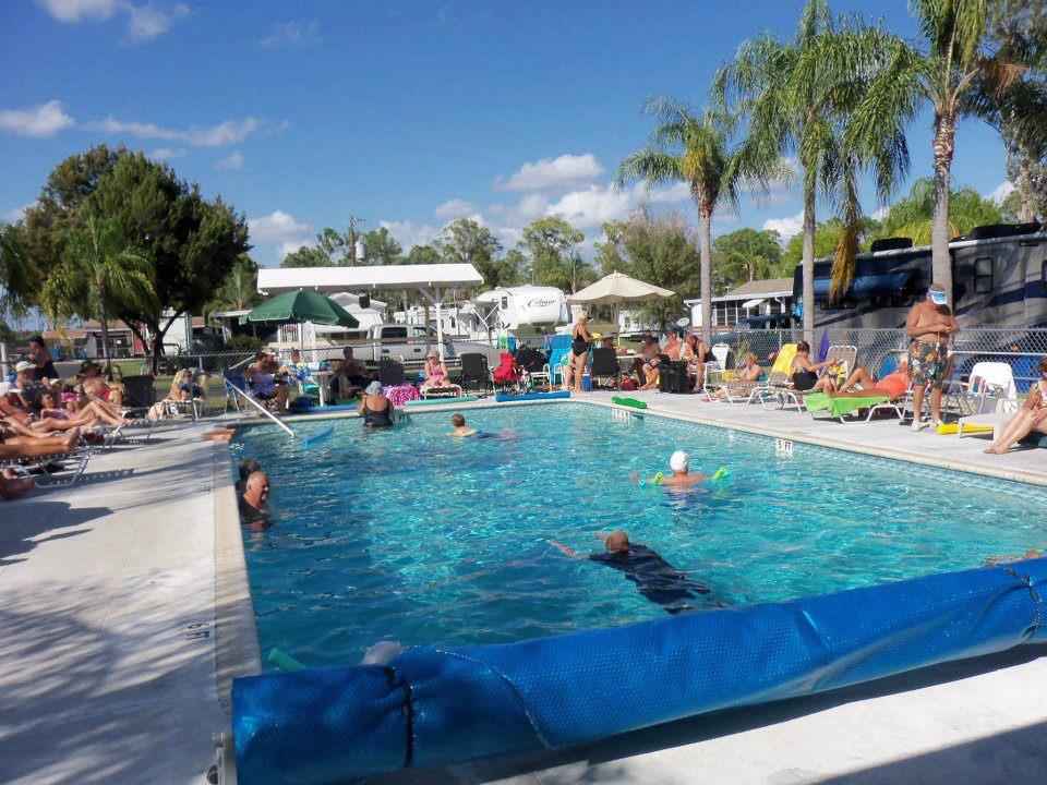Pool at Sun N Shade RV Resort wi