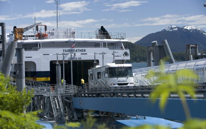 RV on Ferry on Alaska Marine Highway