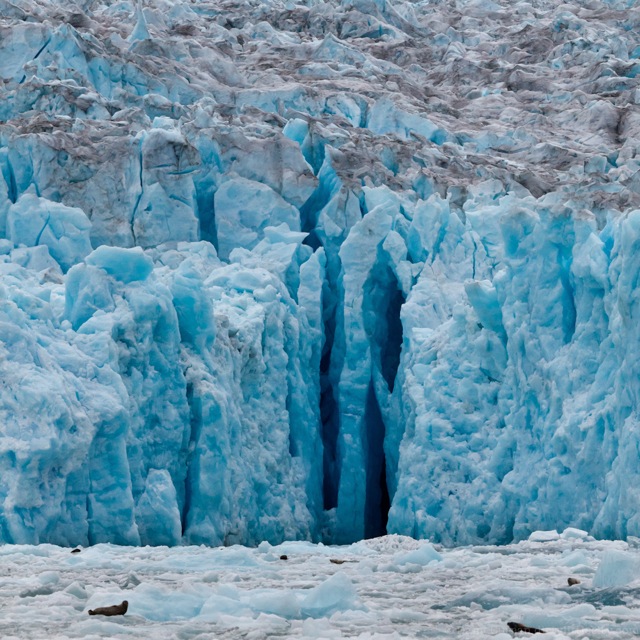 Beautiful blue toned glacier