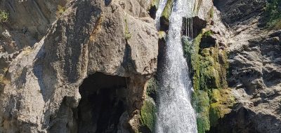 Flowing 70 foot waterfall