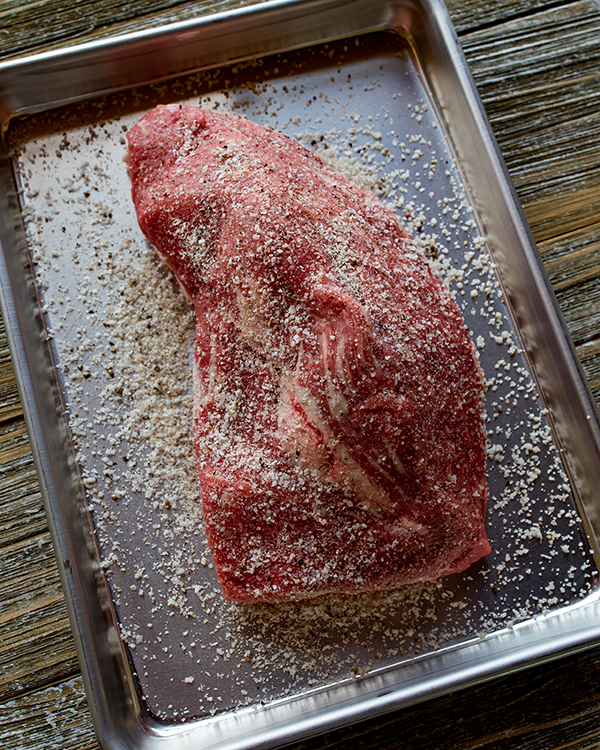 Seasoning rubbed into the meat befor grilling.
