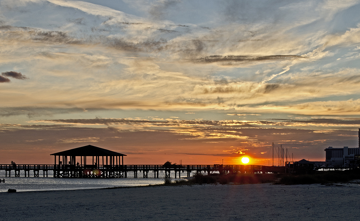 Sunsetting over the pier