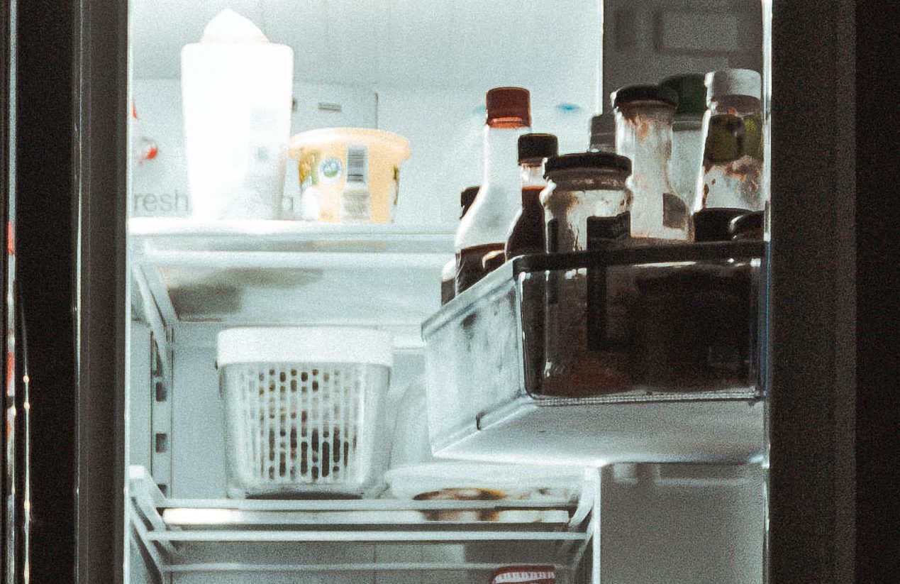 Interior of a refrigerator.