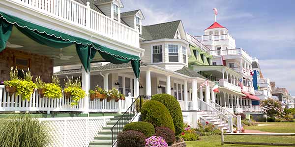 Colorful Victorian Houses in Cape May