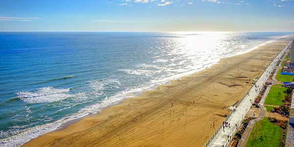 Virginia Beach Boardwalk aerial view