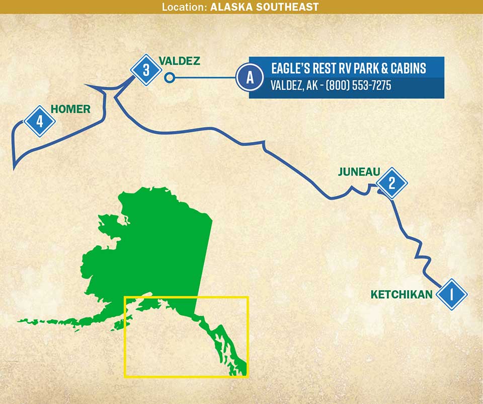 Map of Alaska with callouts.