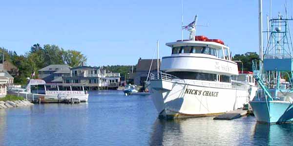 A view of the Nick's Chance yacht docked