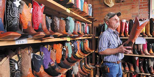 Ready to ride the range? Stock up on boots at an Oklahoma outfitter.