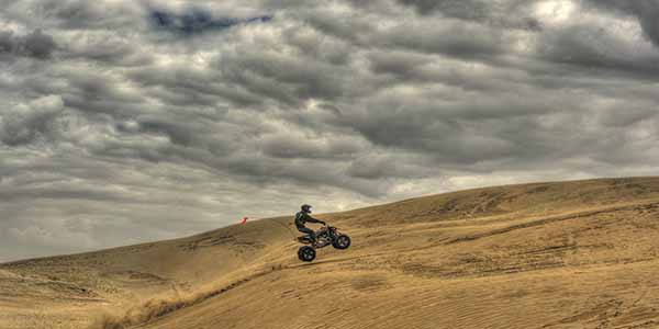 Off-roading in the Christmas Valley Sand Dunes.