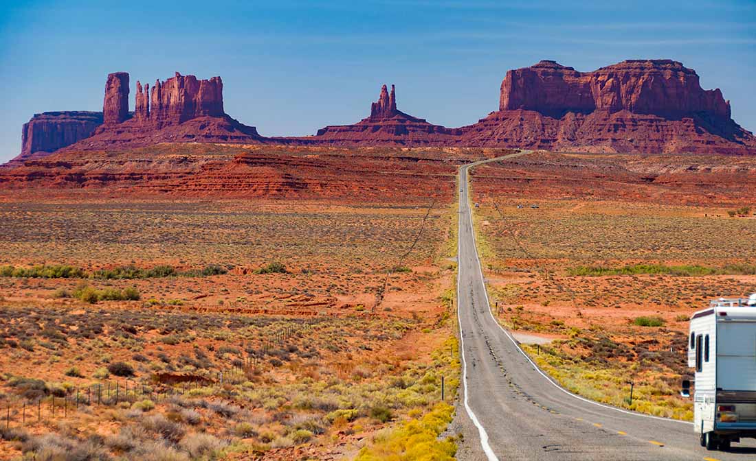 Beautiful epic scenic landscape from monument valley america in AZ