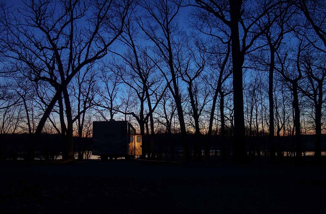 Chain O' Lakes State Park, Illinois at dusk