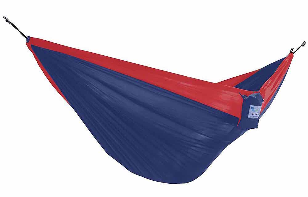 Blue and red hammock