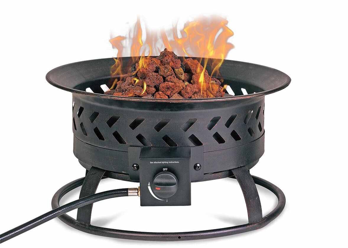 Portable Propane fire pit with cord