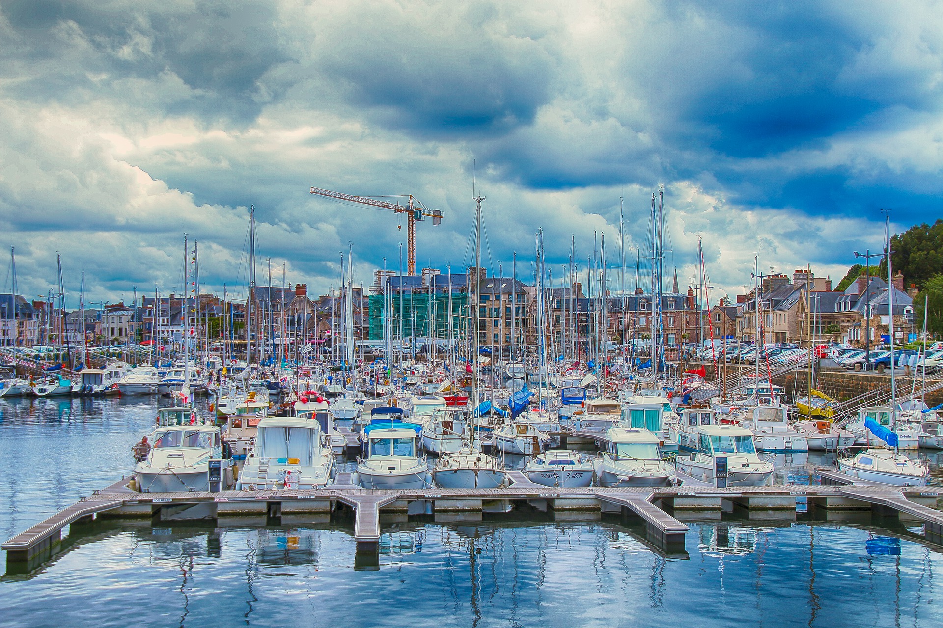 Boats in Marina. 