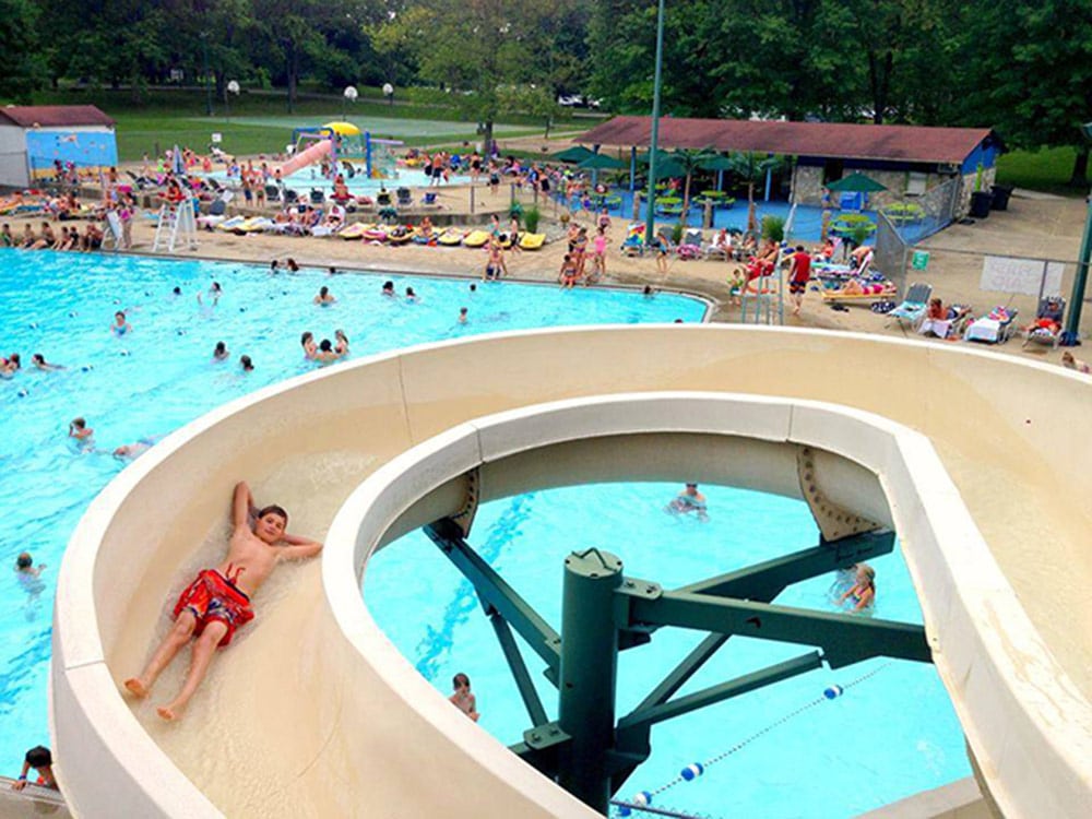 Waterslide and Pool