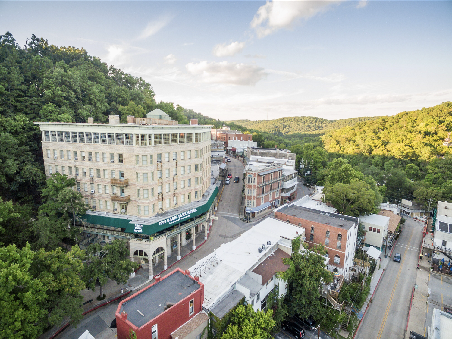 City Streets on the slope of a hill.