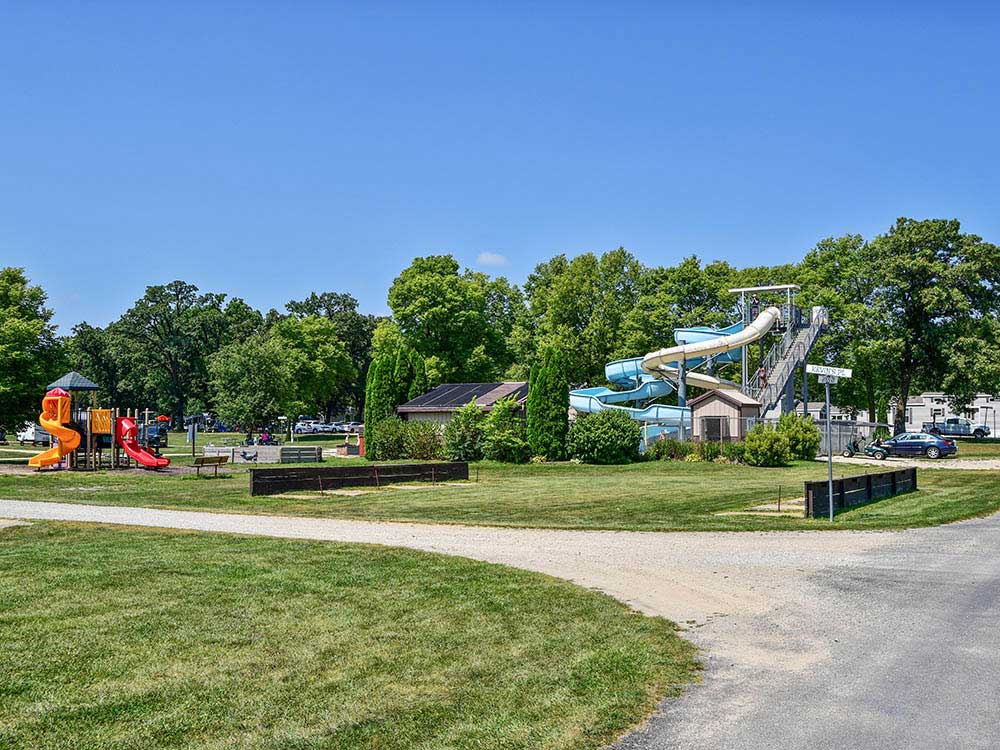 Waterslide in an RV park.