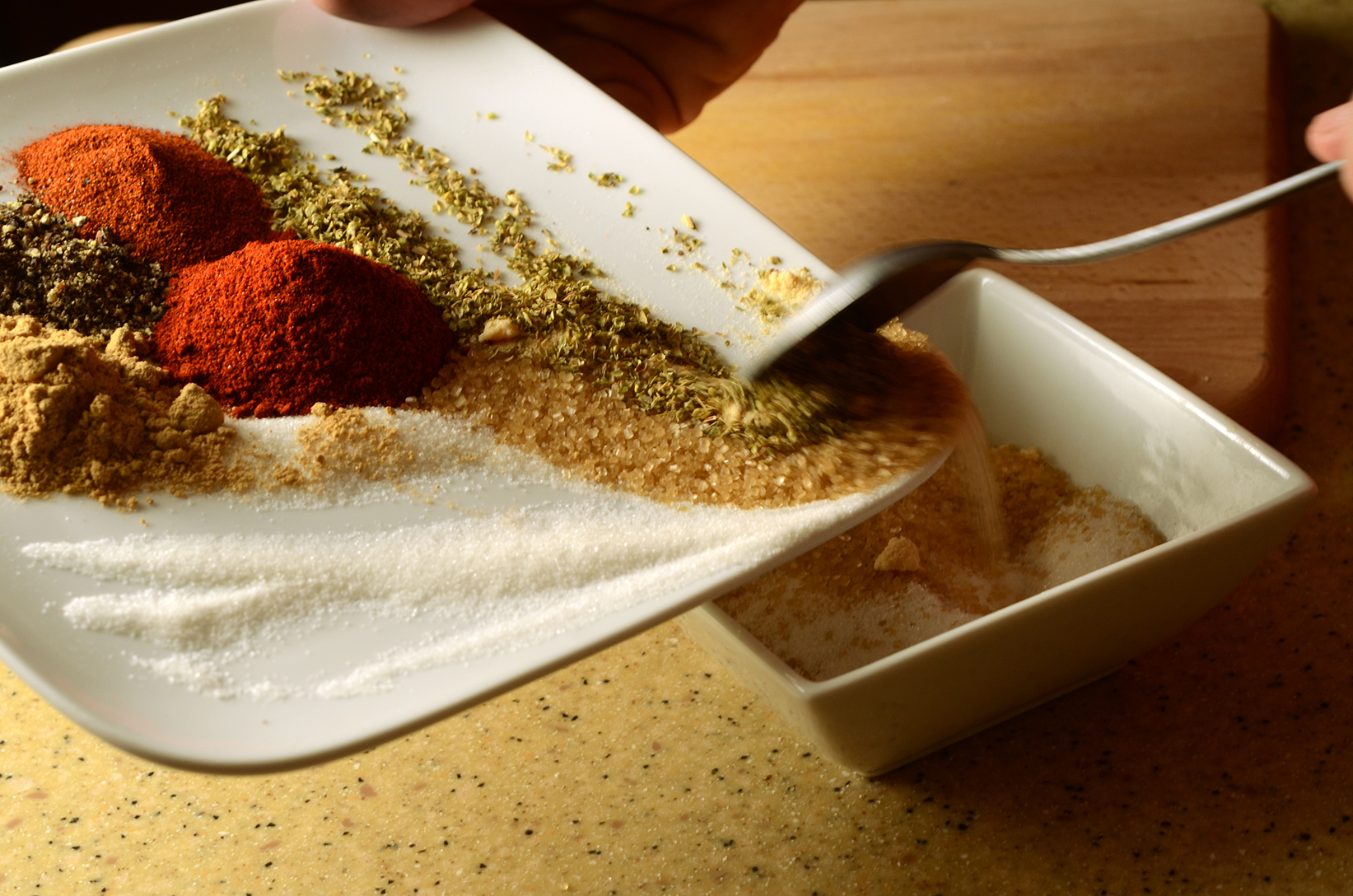 Spices and salt mixed together
