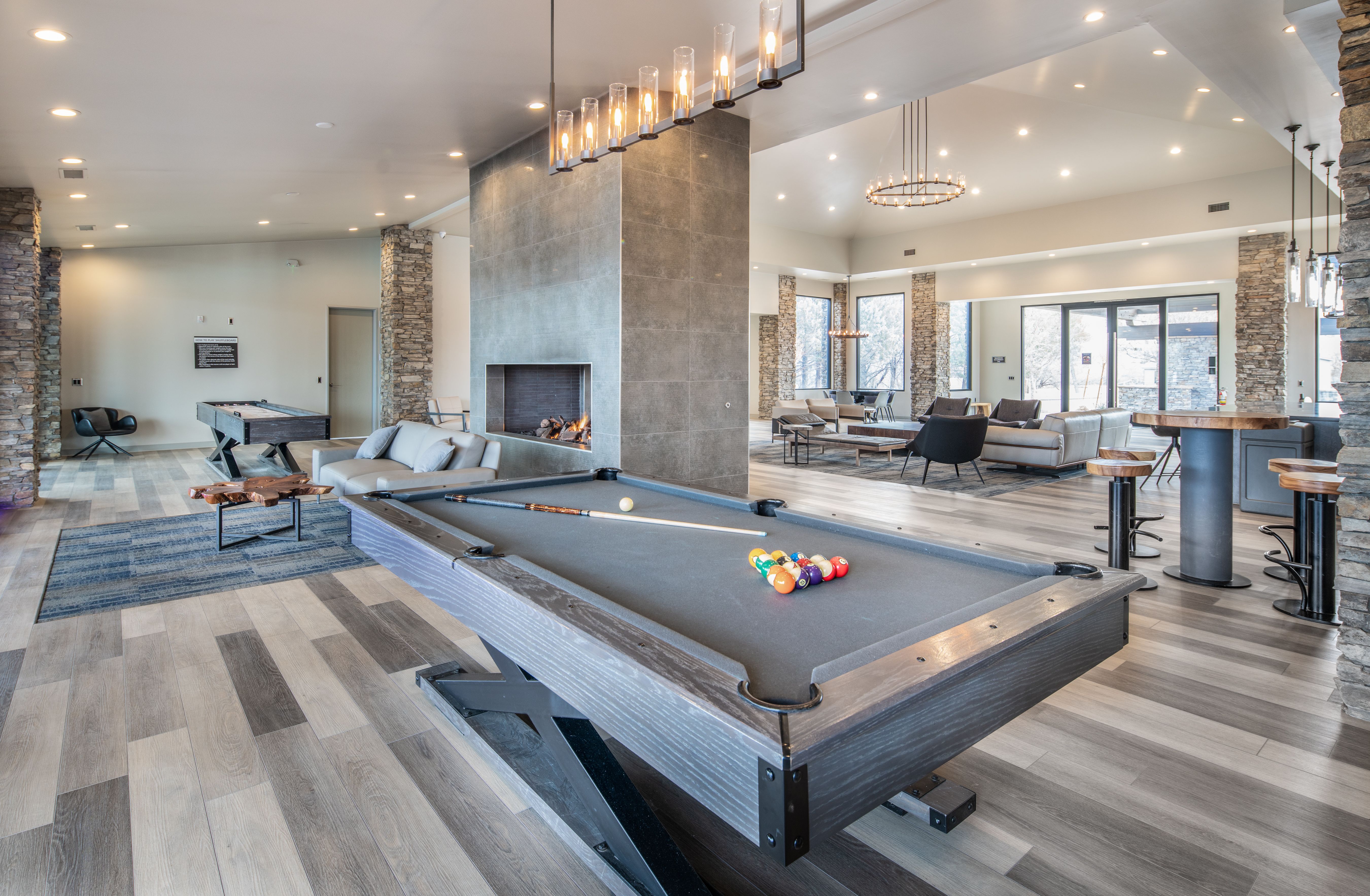 Clubhouse with pool table