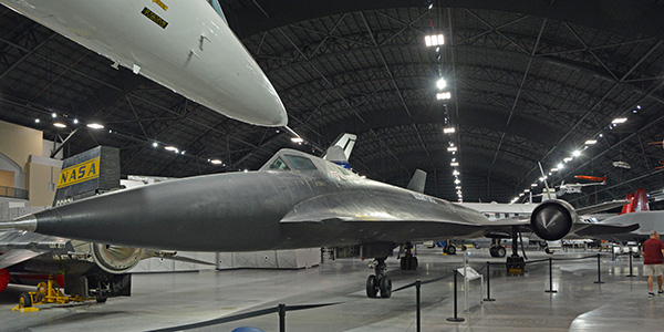 An SR-71 in a museum