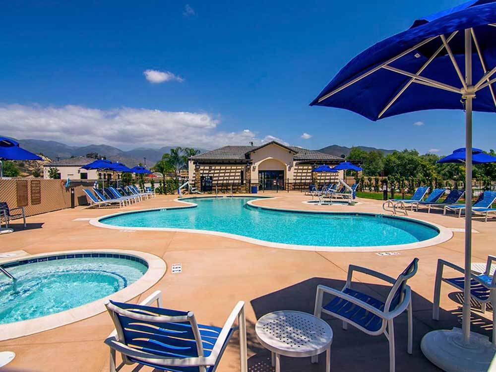 A pool in a resort-like setting