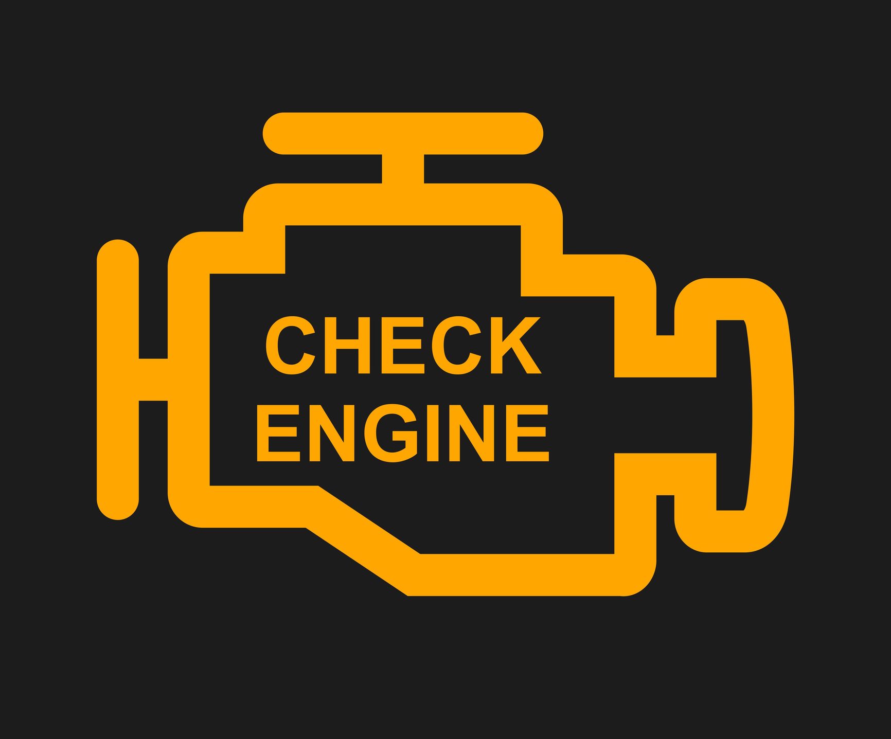 Check Engine Light Pumpkin Stencil