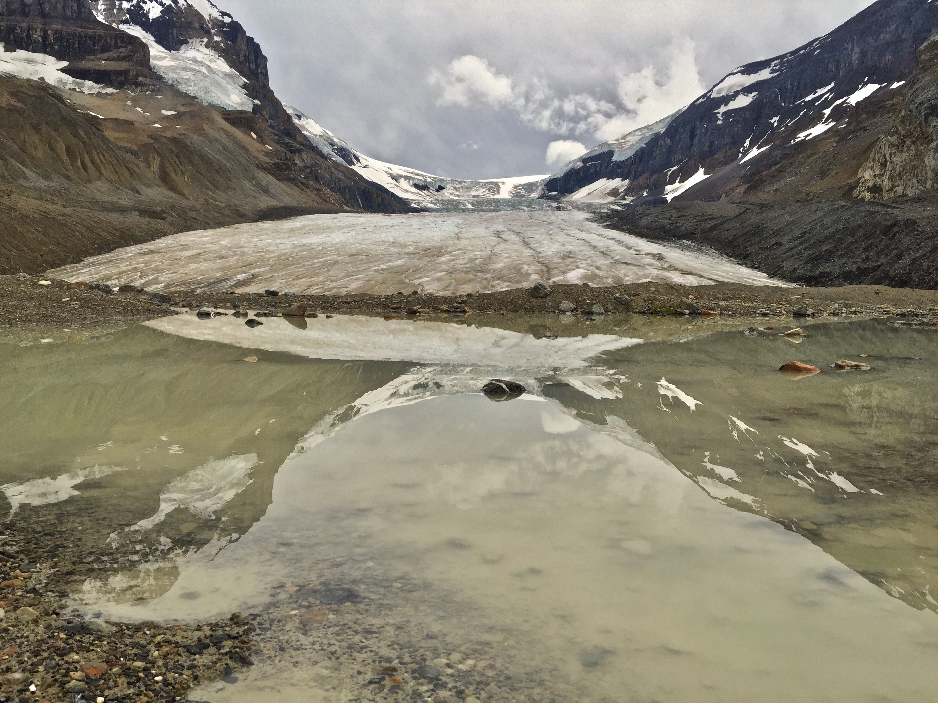 View of a shrinking glacier