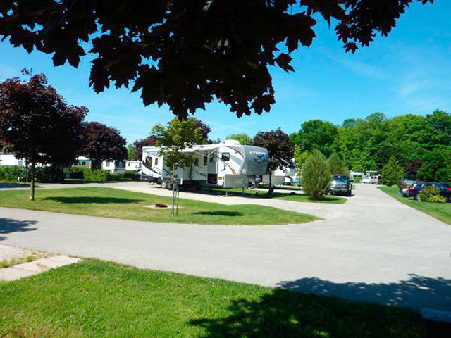 Woodland Park Campground in Ontario offers great paved sites.