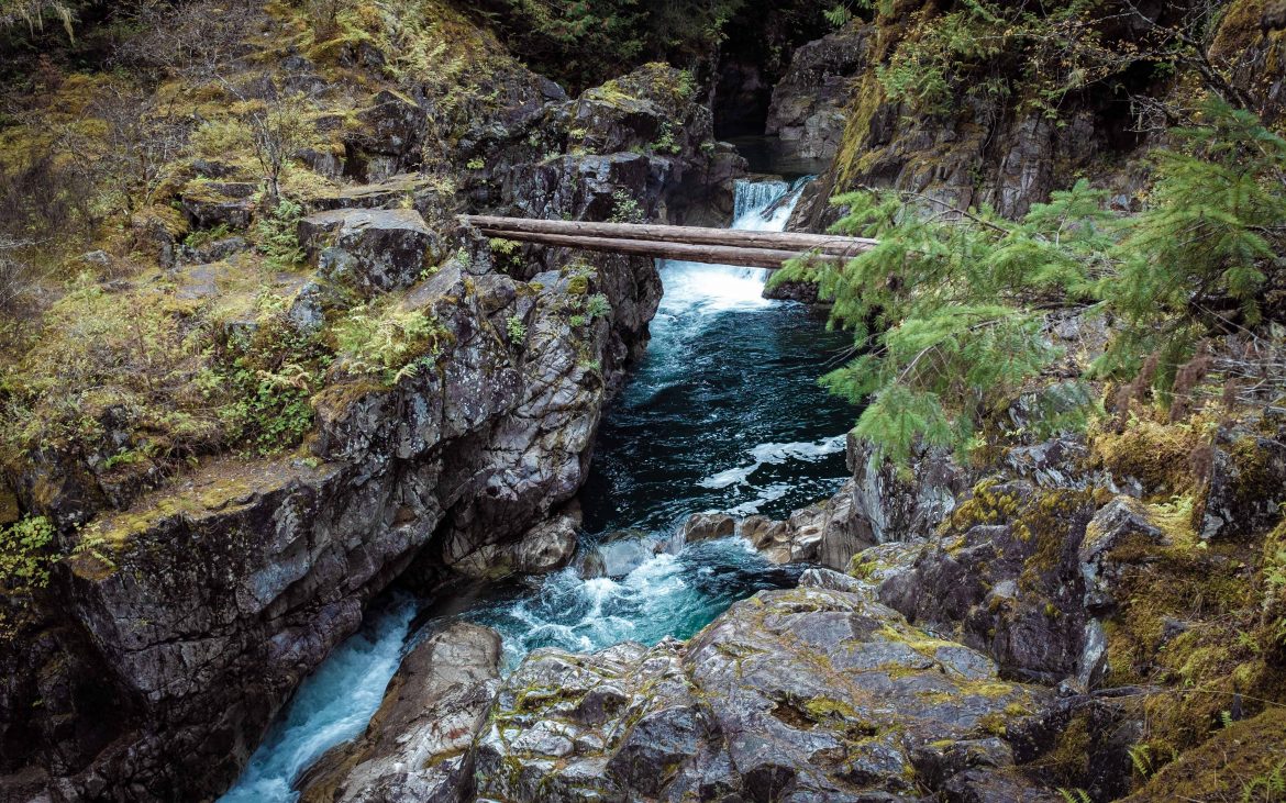 Little Qualicum Falls in Vancouver Island, British Columbia, Canada