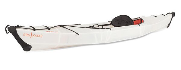 White kayak on white background