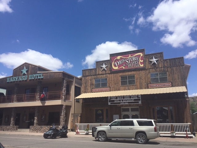 An Old West style storefront.