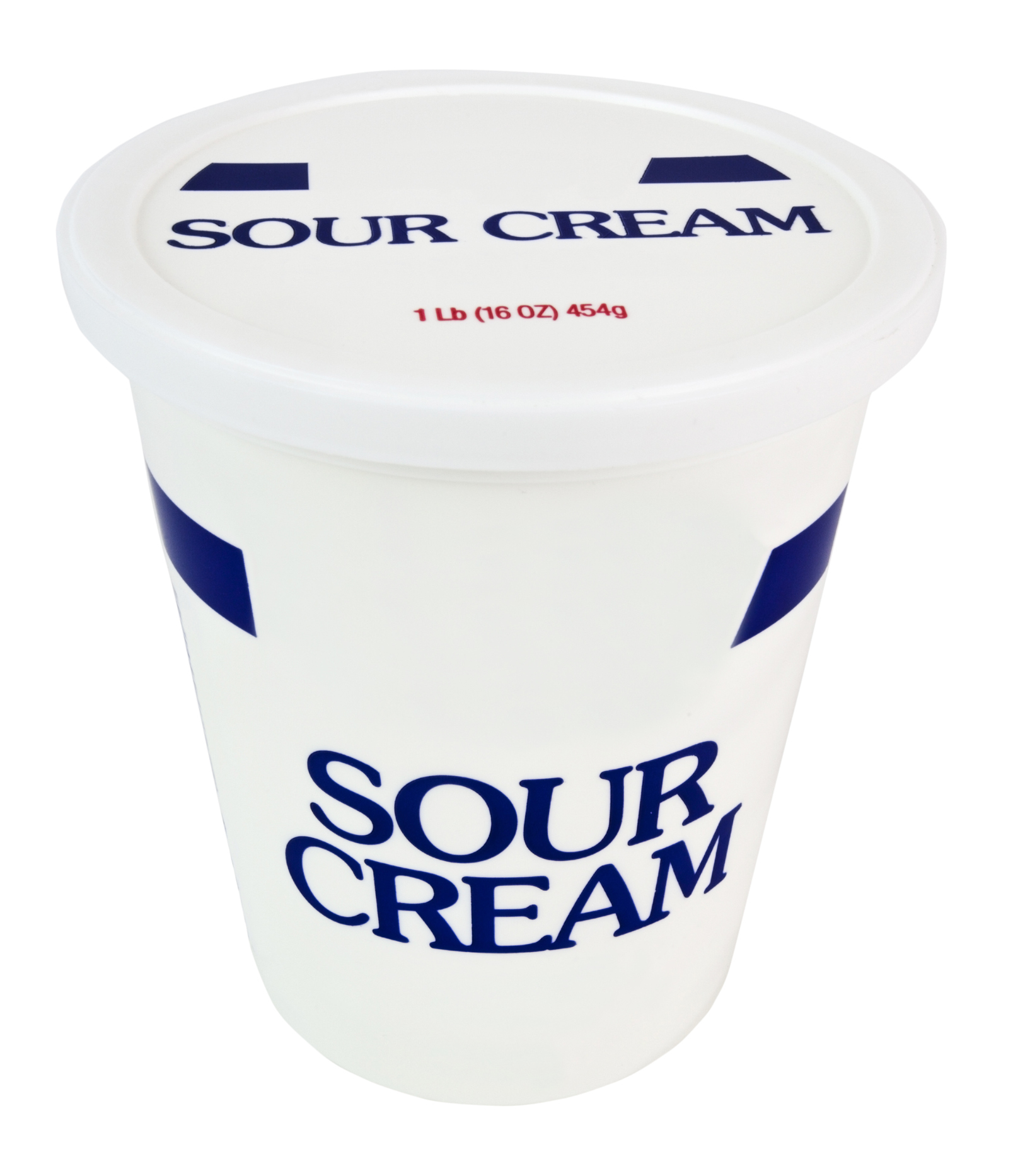 Sour cream container Isolated.