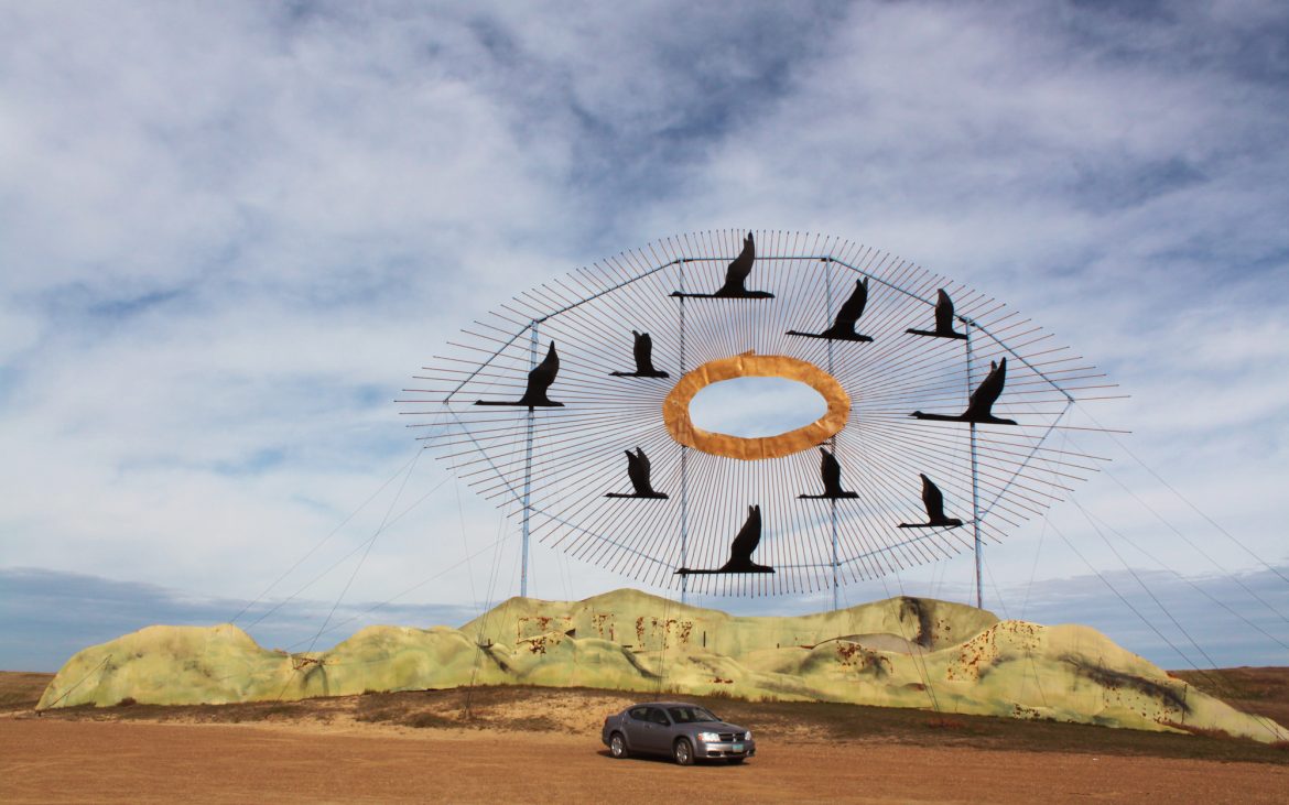 The Enchanted Highway "Geese in Flight" sculpture