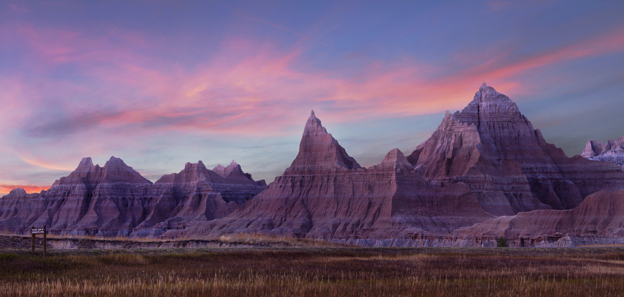 Panarama of the Eroded Mountains