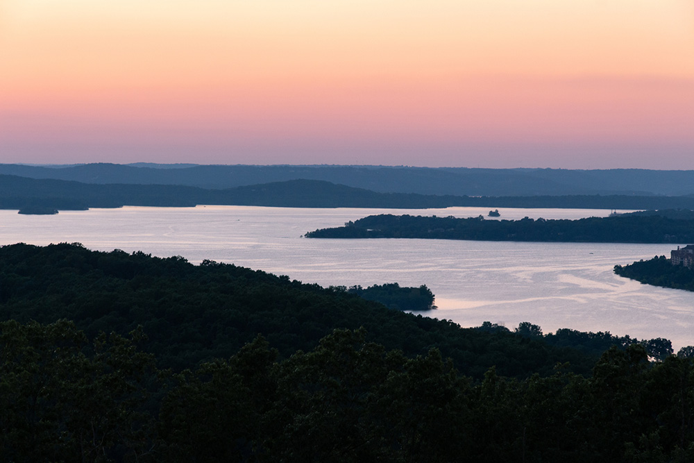 Sunset at Table Rock Lake, in the Ozarks of southwestern