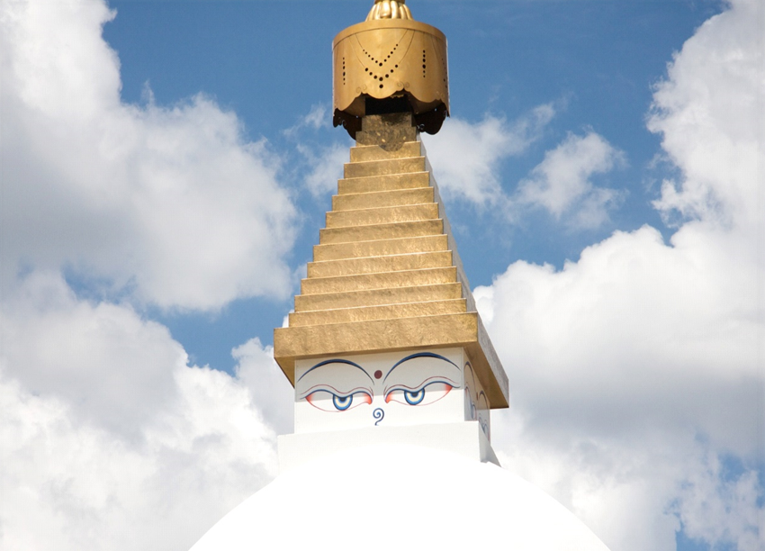 A buddhist temple spire