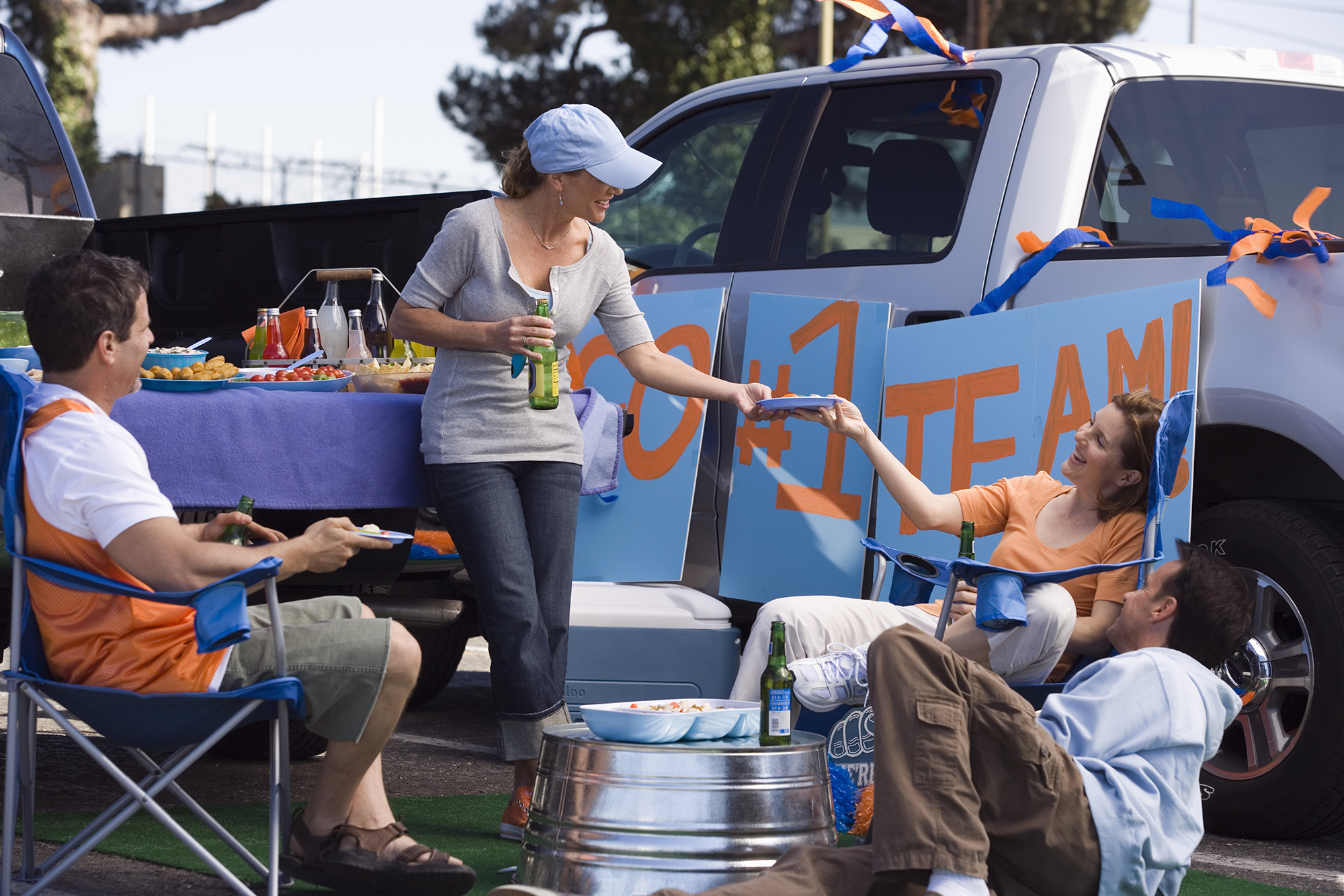 Rollicking tailgating party