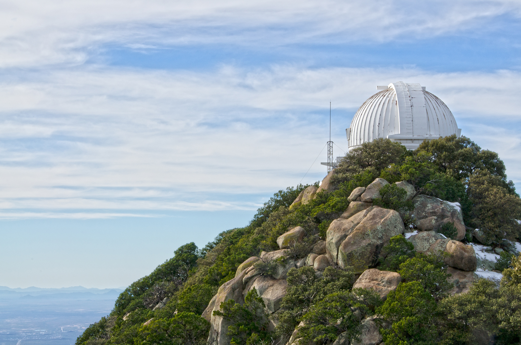 Observatory on the peak of a mountain