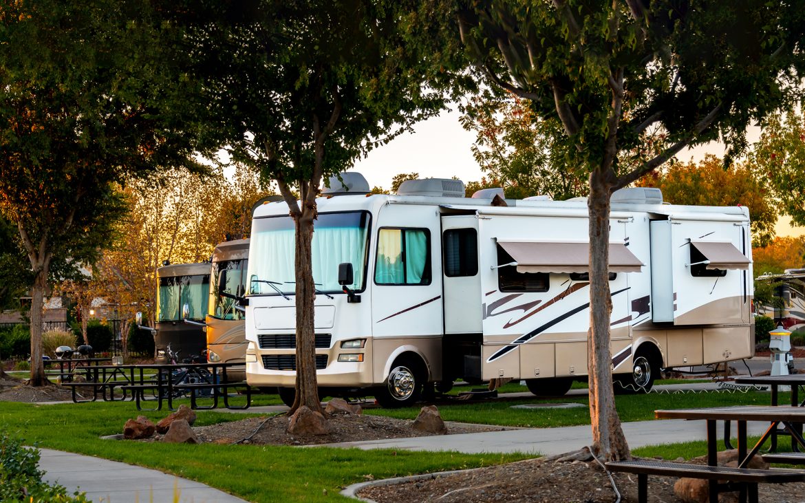 RV Options are critical — Motorhome in campground