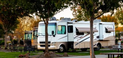 RV Options are critical — Motorhome in campground