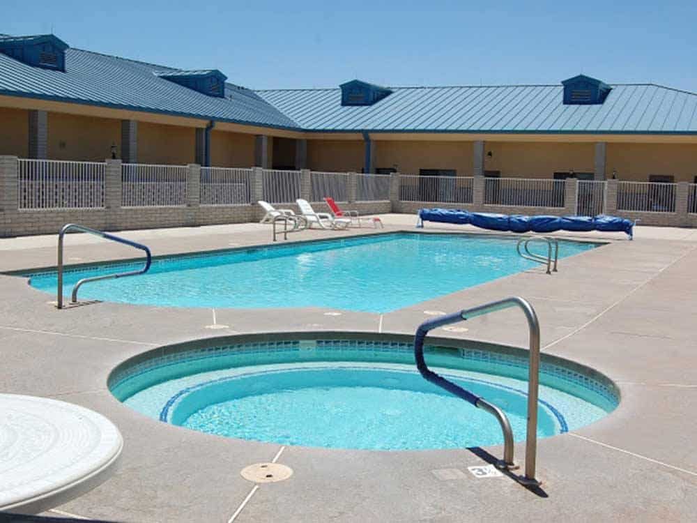 Pool in desert RV resort
